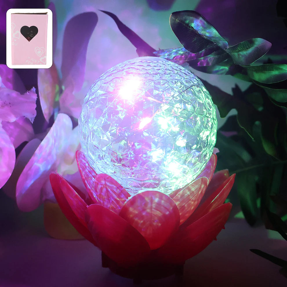 The Aura Crystal Lotus Ambient Luxury Lamp