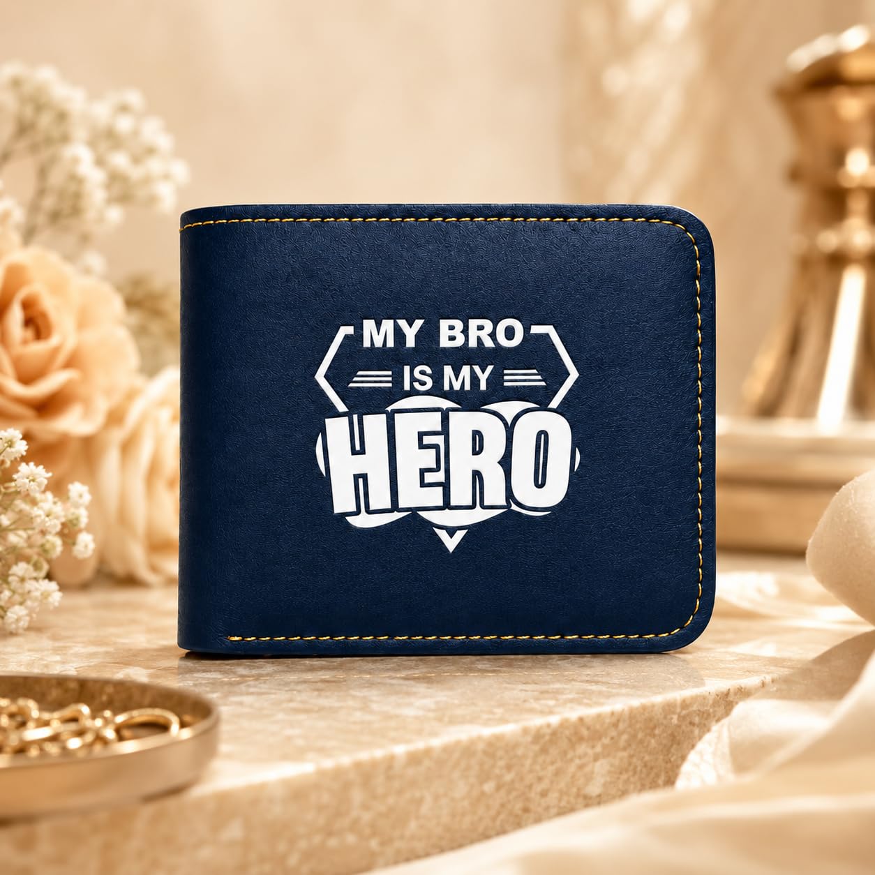 Dreamica Set of 2 Designer Rakhi for Brother | Combo with ‘My Brother Is Awesome’ Fridge Magnet, Tilak Set (Roli-Chawal), and Greeting Card | Best Rakhi Gift For Brother (Rakhi-92)