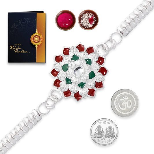 Elegant & Meaningful (Focus on the Bond) The Eternal Bond Bracelet Rakhi & Prosperity Celebration Box